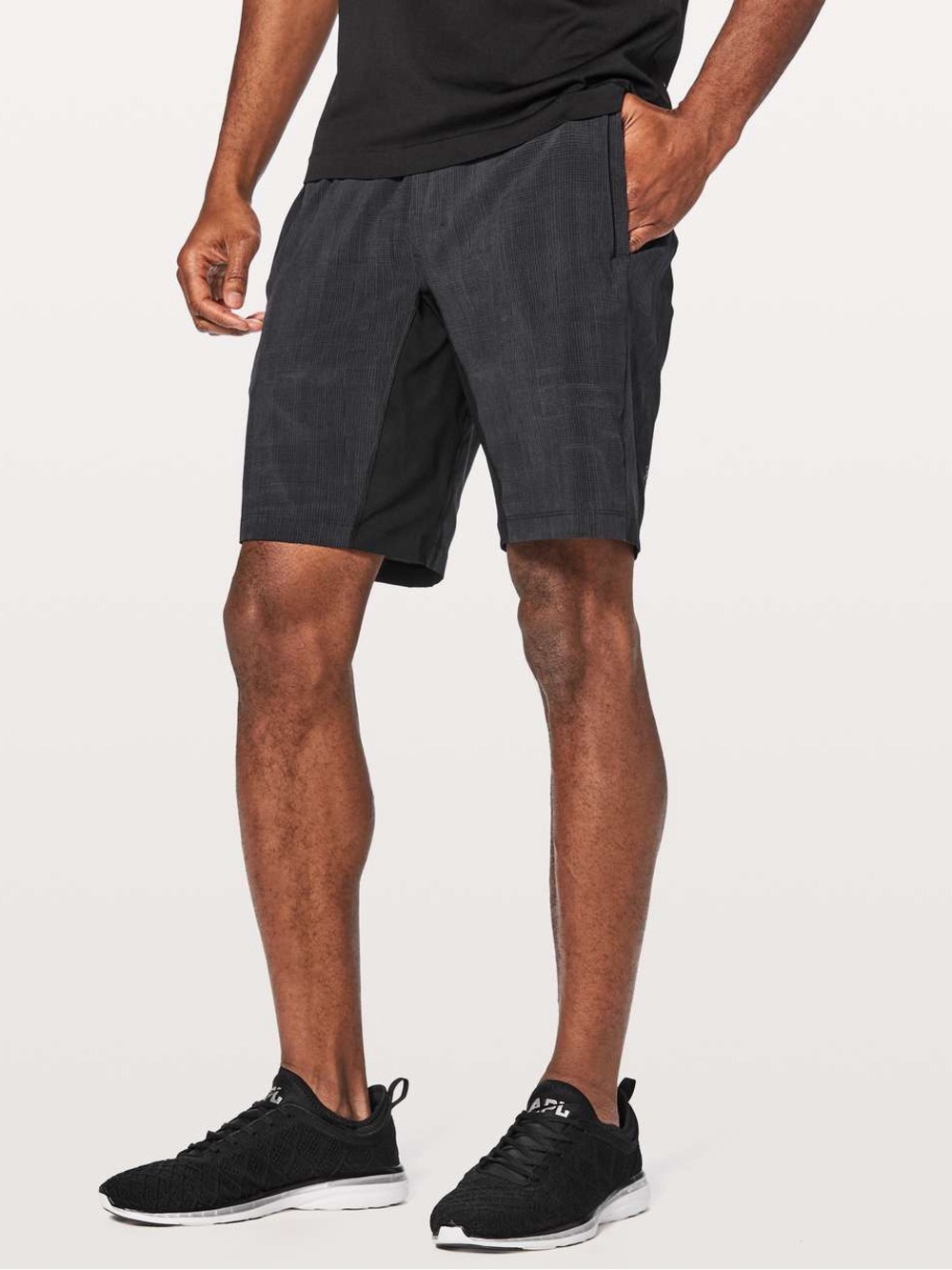 Lululemon T.H.E. Short Luxtreme Liner 9"
Grid Lines Deep Coal Black small gym